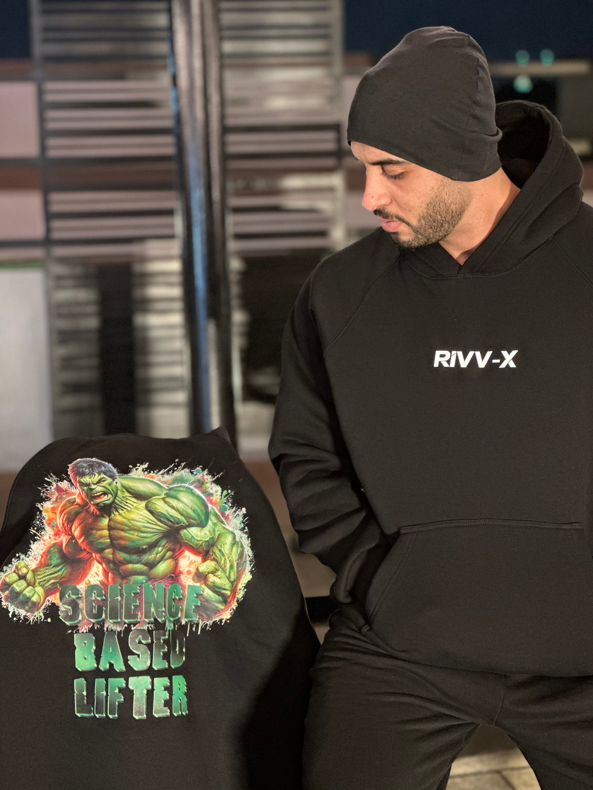 Rivv-X Oversized Hoodie "Science Based Lifter"